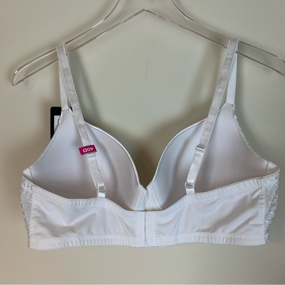 Maidenform White Lace Extra Coverage Sweet Nothings Bra - 40D - Picture 4 of 10